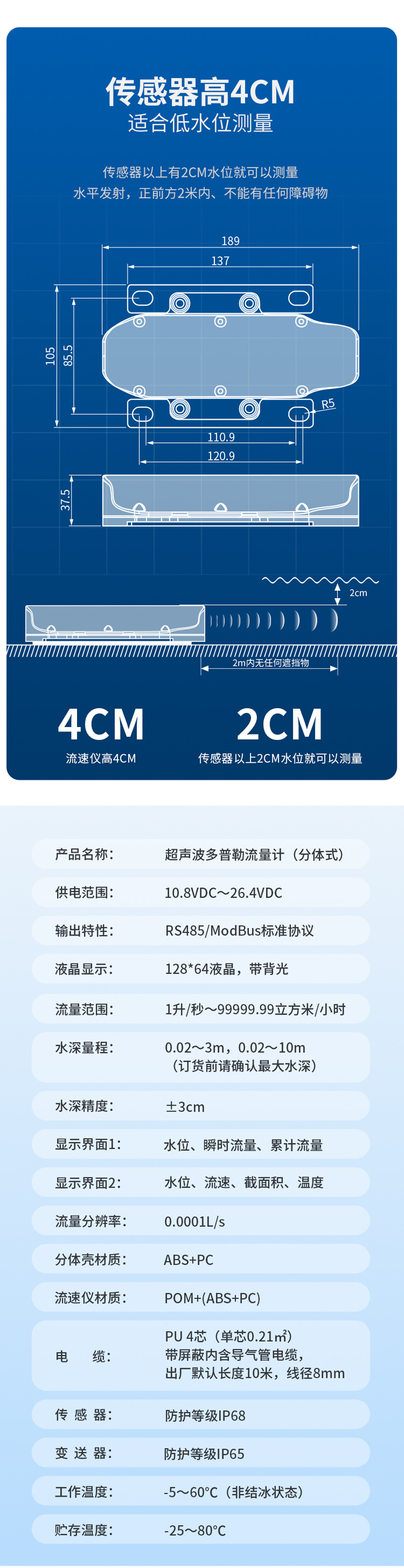 超聲波多普勒流量計(jì)(黃色外殼主機(jī)-使用小型1只眼睛流速儀0°發(fā)射角).詳情頁_04.jpg